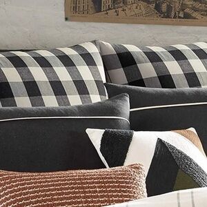 STUDIO 3B BY KYLE SCHUNEMAN GRANT Standard Pillow Sham Black Ivory Replacement